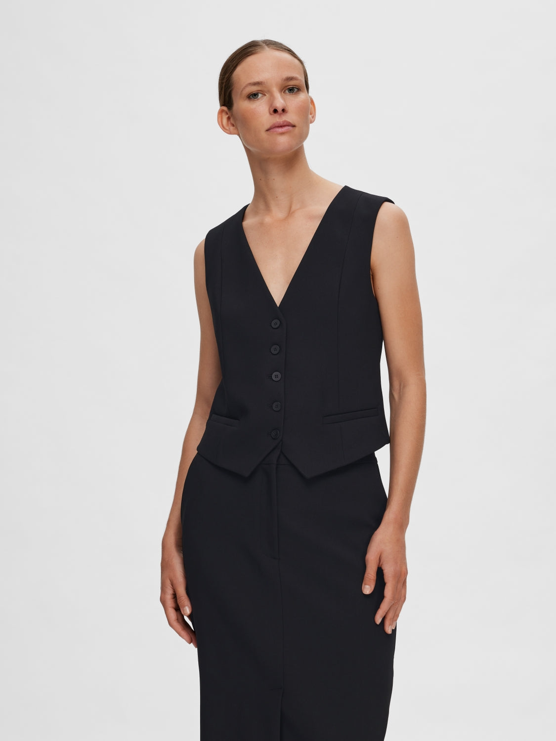 SLFRITA Waistcoat - Black